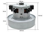 Двигатель для пылесоса Samsung H-117 мм, D-135 мм; 1800W