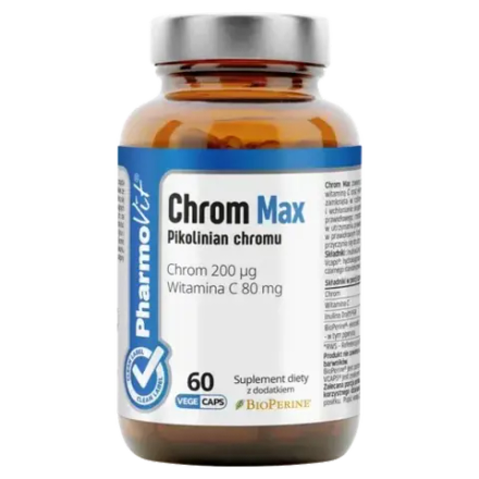Pharmovit Chrom Max Пиколинат хрома 200 мкг - биологически активная добавка, 60 капсул