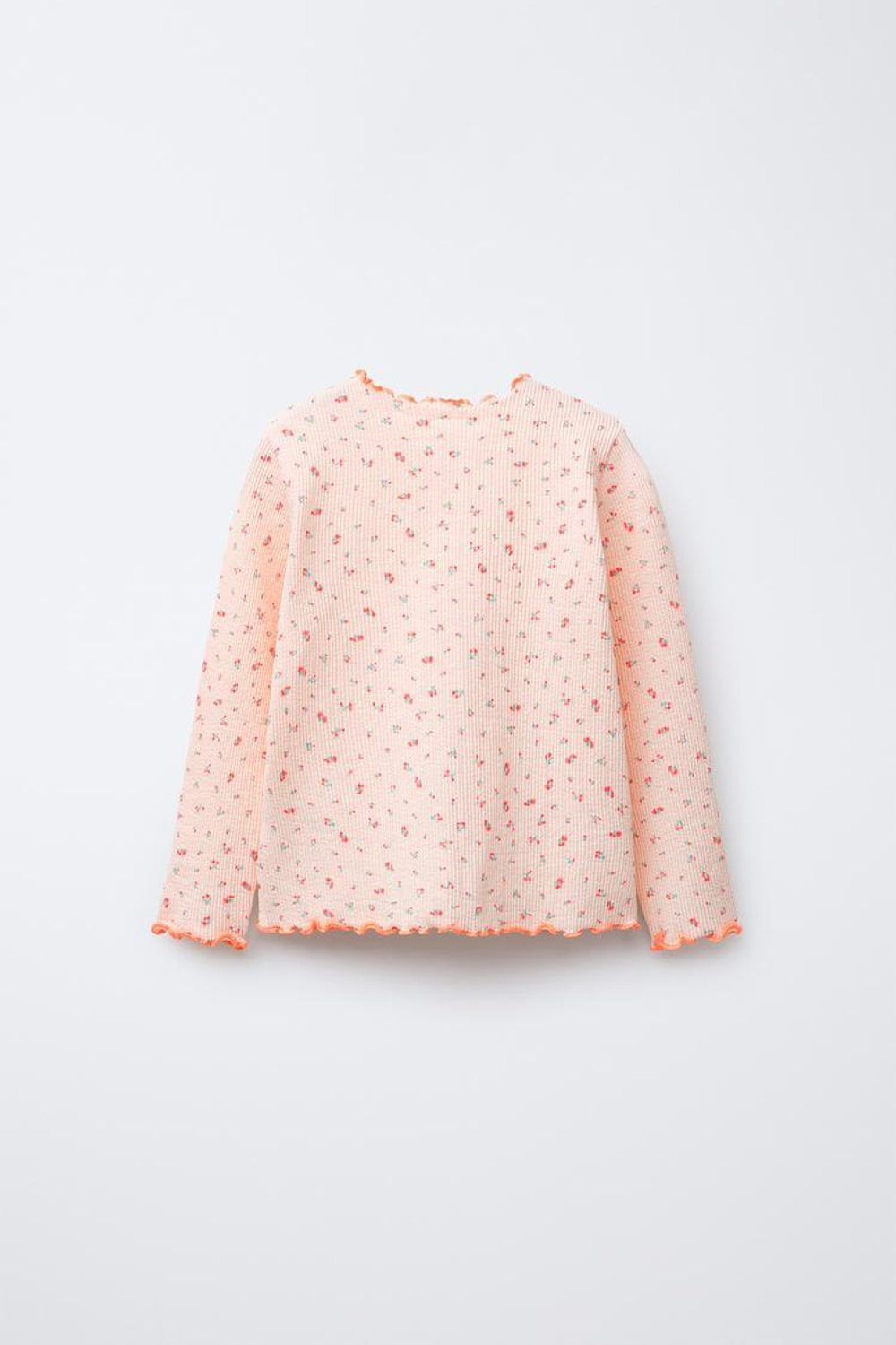 ZARA ПИЖАМА С ЦВЕТОЧНЫМ ПРИНТОМ И НЕОНОВЫМИ КРОМКАМИ, ОРАНЖЕВЫЙ