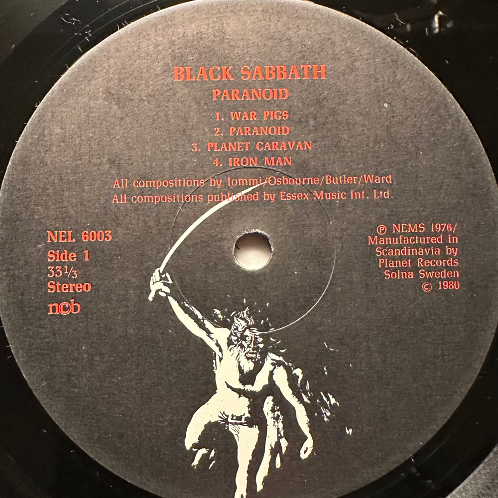 Black Sabbath - Paranoid (Швеция 1980г.)