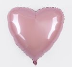 F Шар сердце 18"/46 см, розовый перламутр (БГ-15)