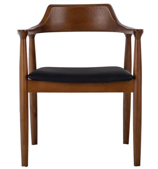 Стул The Round, орех с черным сиденьем