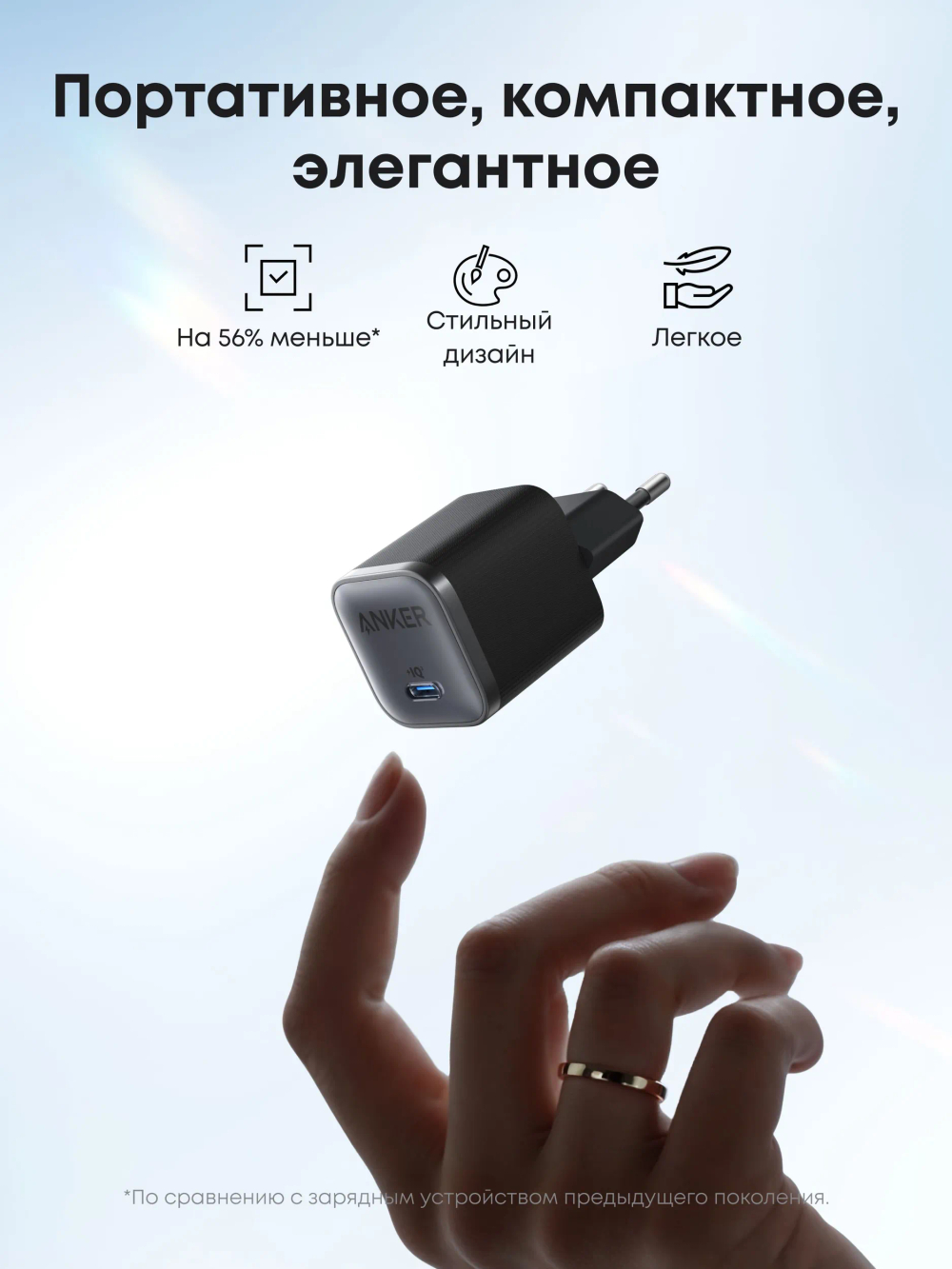 Зарядное устройство Anker Nano (45 Вт) , Черный (Black) A2692