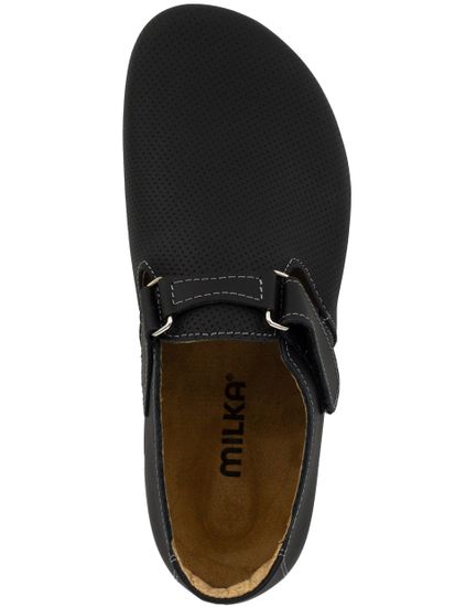 02 | "Milos" | Мужские полуботинки (черный перфорация)