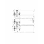 Смеситель для ванны и раковины 1/2 кер ПРОФСАН ПСМ-158-К89 "СТАНДАРТ А" эксцентрики"РУС", КРЕСТ ХРОМ