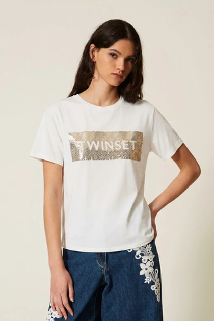 TWINSET Футболка с пайетками