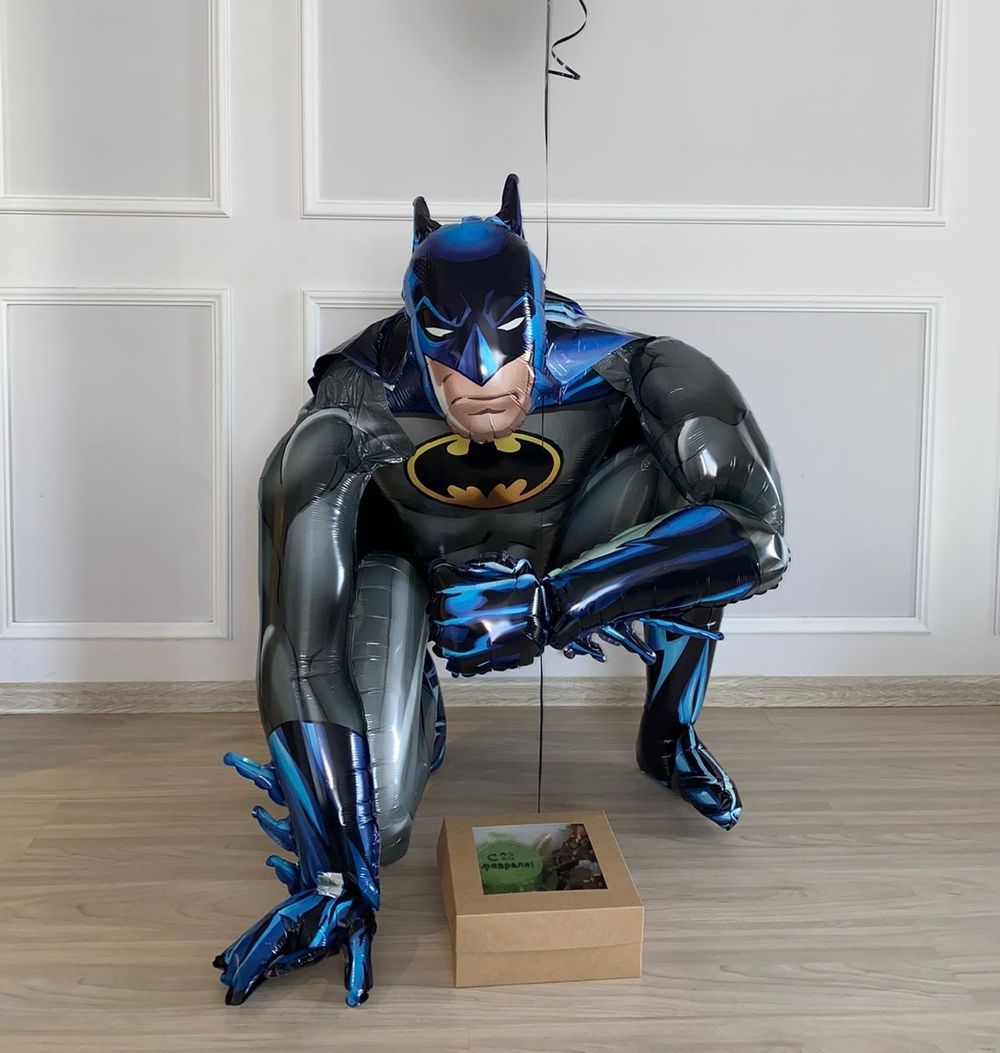 AN Шар фигура ходячая "Бэтмен" 44"/111 см (под воздух) 