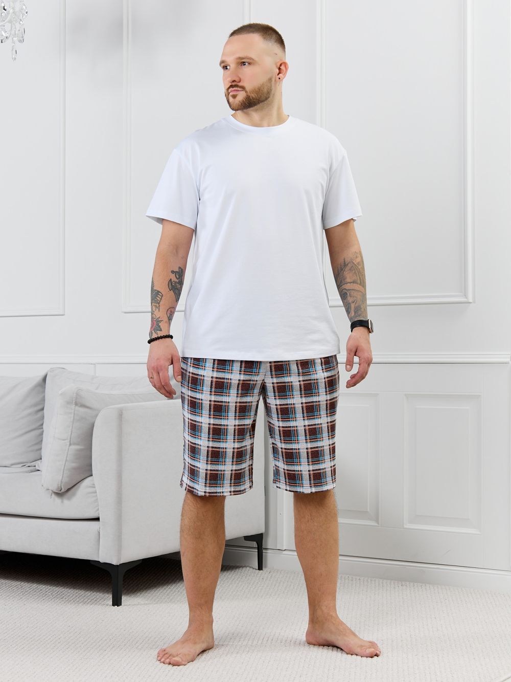 Шорты мужские Тор-2.1 Виотекс КЛЕТКА РАЗНОЦВЕТНАЯ