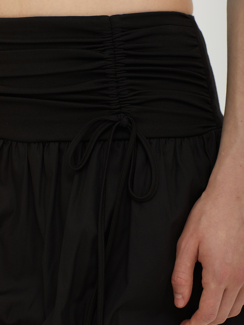 Юбка Black Puff Mini With Ruching At The Waistband