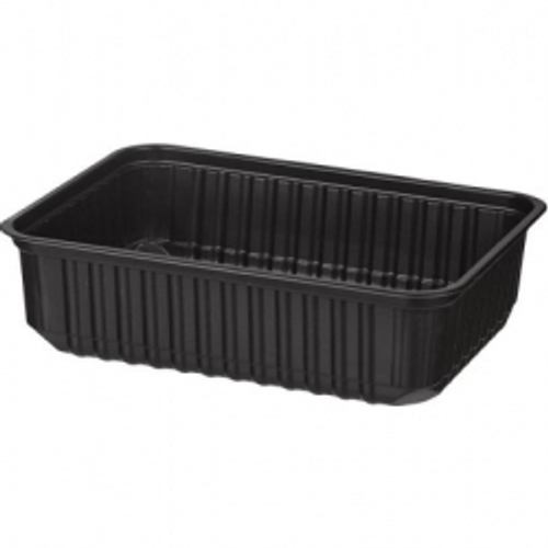 Контейнер Низкий. 750мл. (132*186мм) прямоуг. Кларити (ЧЕРНЫЙ) 500шт/кор