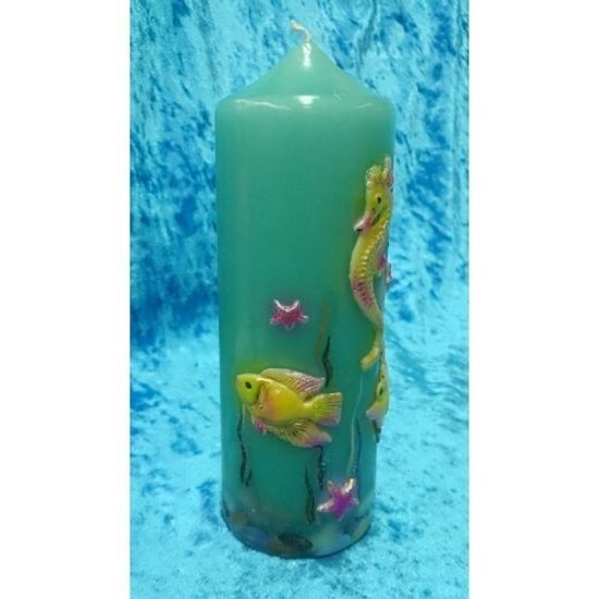 Свеча "Аквариум", 15,5*6