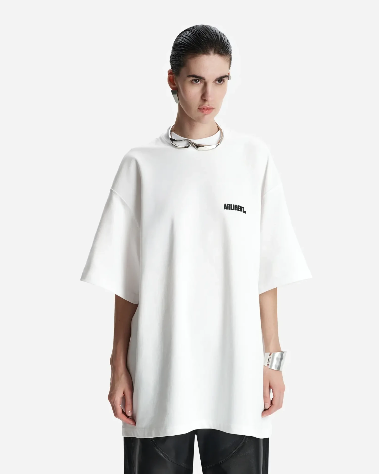 Футболка оверсайз из хлопка белая