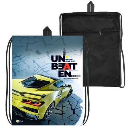 Мешок для обуви 1 отделение, МО-26-1-2р, Жёлтое авто 47*37см, с карманом, петля