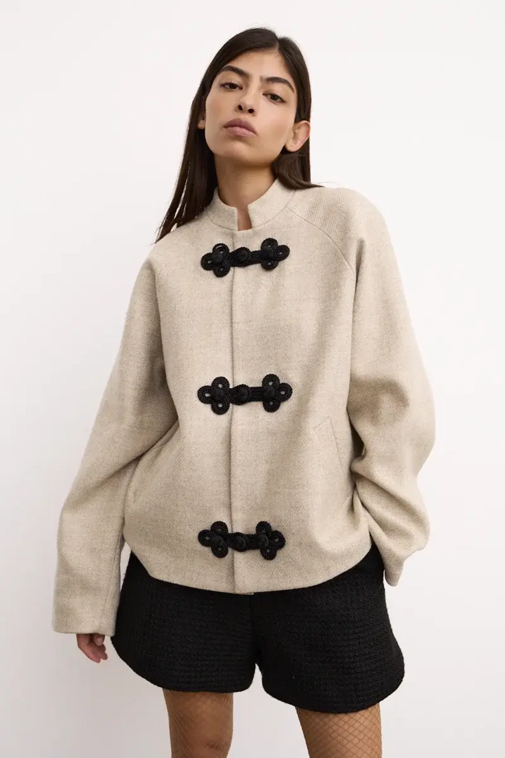 Жакет из шерсти Бежевый