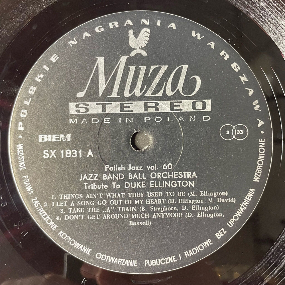 Винтажная виниловая пластинка LP Jazz Band Ball Orchestra Tribute To Duke Ellington (Польша 1979)
