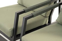 "Лилия" лаунж-зона 4-местная из алюминия, цвет серо-зеленый