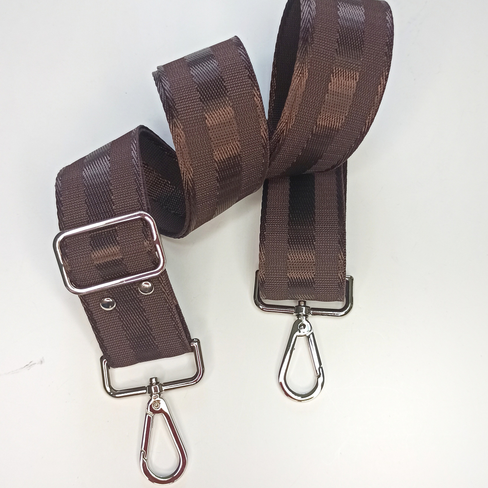 Гитарный ремень однотонный 4см Шоколад