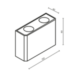 Уличный настенный светодиодный светильник Maytoni Show O433WL-L4GF3K