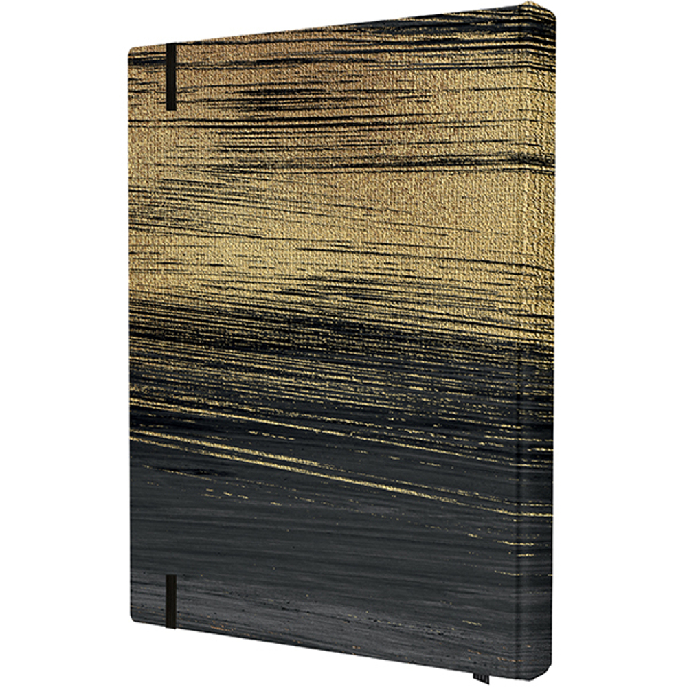НОВИНКА! Блокнот "Gold Collection black" А5 96 листов, твердая ламинированная обложка соффтач с выборочным лаком