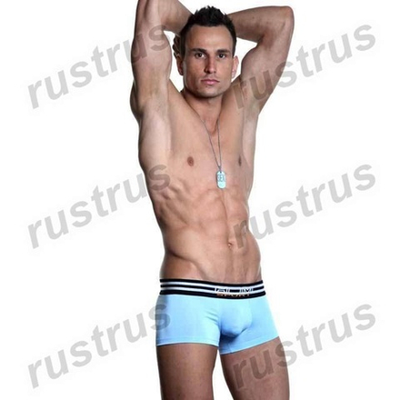 Мужские трусы боксеры голубые HOM