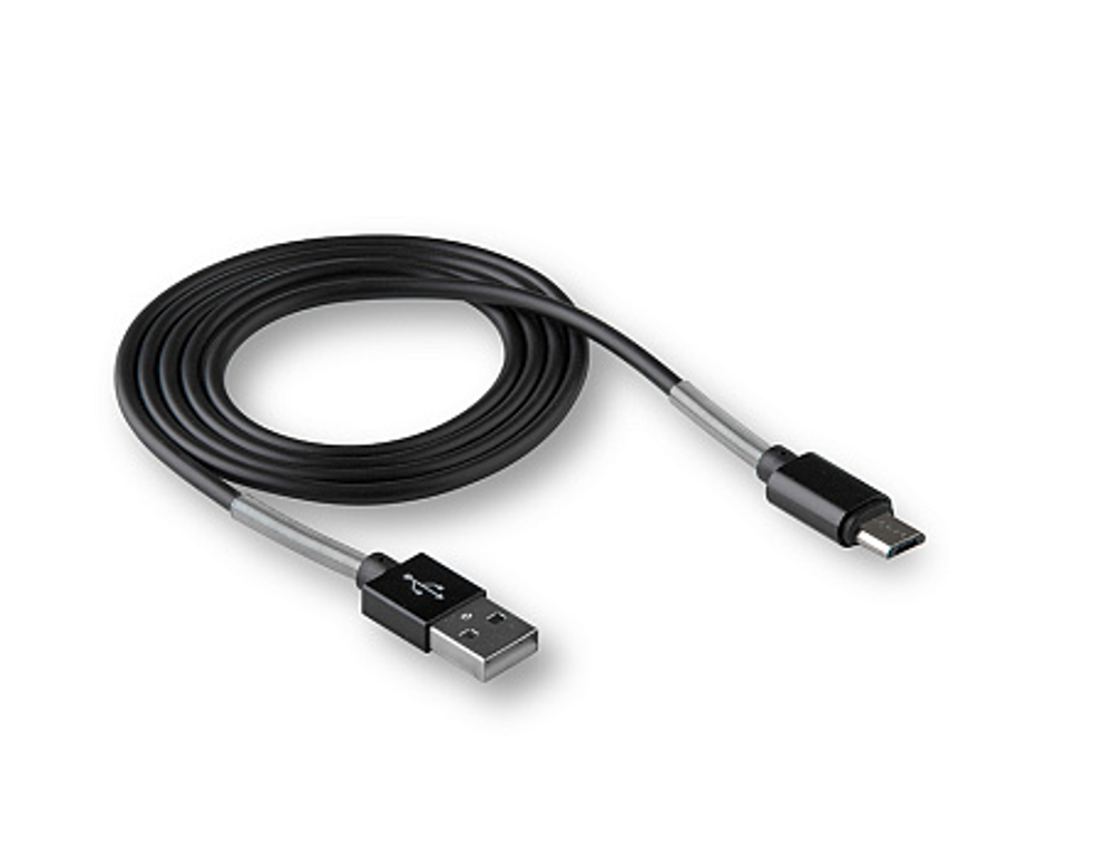 Кабель USB &quot;WALKER&quot; C720, 2.4А, Micro USB, поддержка QC, с пружиной, черный