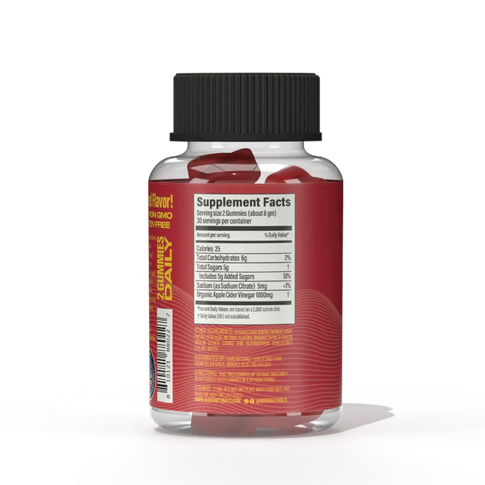 Жевательные конфеты с яблочным уксусом, Apple Cider Vinegar, Bubs Naturals, 60 жевательных конфет 2