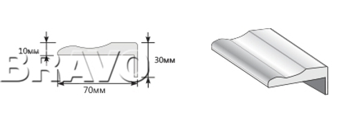 Наличник "Т" Тип-2 2150*70*10