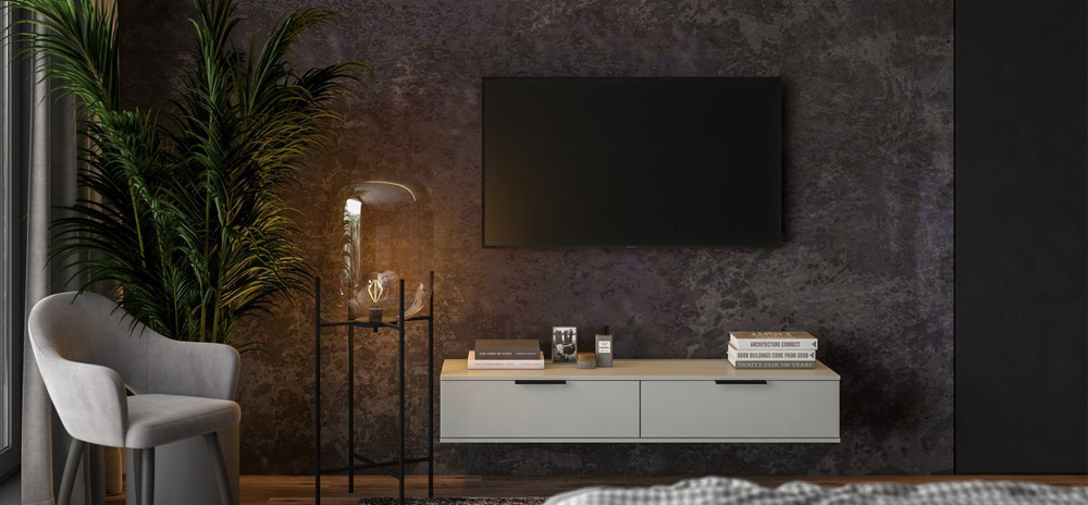 ТВ Тумба Босс Стандарт 150 Шиншилла серая (последний экземпляр)