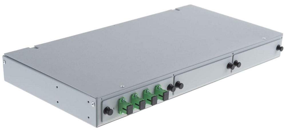 Кросс оптический стоечный  TopLAN КРС-Top-1U-04SC/A-OS2-GY