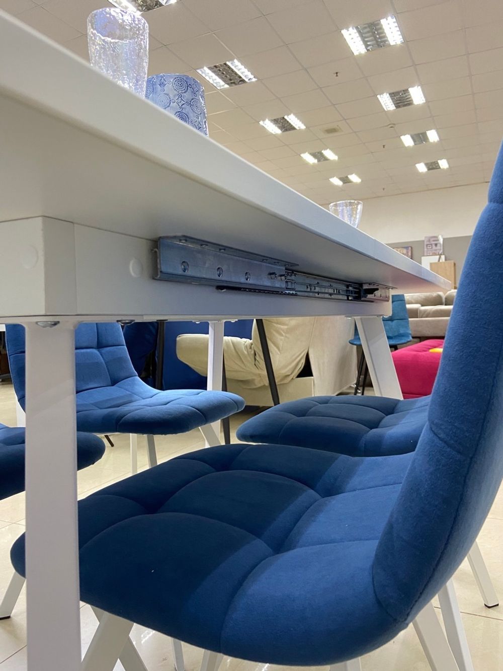 Стол Чикаго Quadro 1300*800 (столешница Белая/опоры белые), СтолАрт/ГринДейл, г.Зеленодольск