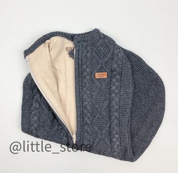 Кокон вязаный "Basic" Графит