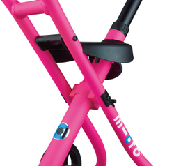 Каталка Micro Trike XL с родительской ручкой розовый неон