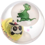 Мяч 6,5 см «Динозаврики» (попрыгун с водой и подсветкой) СТИКЕР НА ВЛОЖЕНИЕ