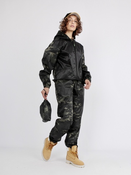 Костюм для активного отдыха Prival Ветровлагозащитный, женский, кмф Нато тёмный