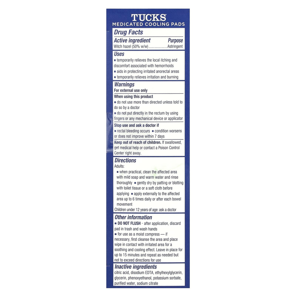 Tucks, мультивитаминный комплекс, 1 набор