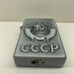 подарочная зажигалка газовая Герб СССР, бронзовый