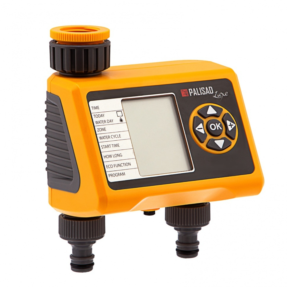 Таймер для полива на 2 линии, электронный Palisad Luxe