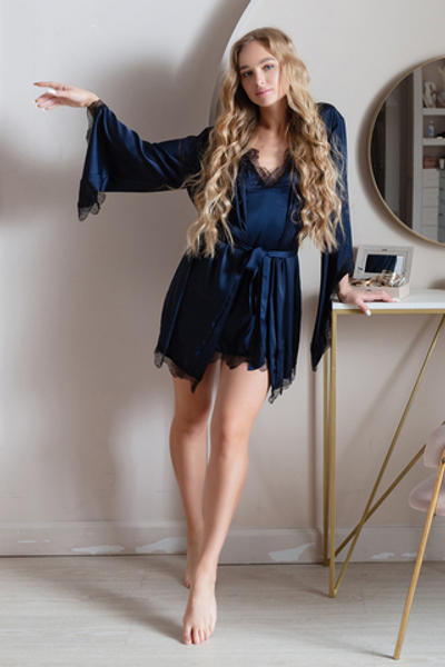 7206 халат тёмно-синий