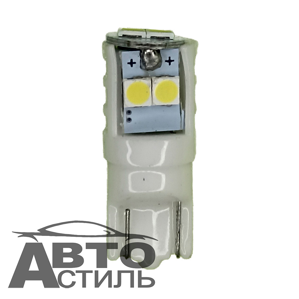 Светодиод 12V T10  6SMD 3030 White  Ceramic 2+4SMD DTC-3006 (без цок) 2+4SMD Ceramic ТС-3006