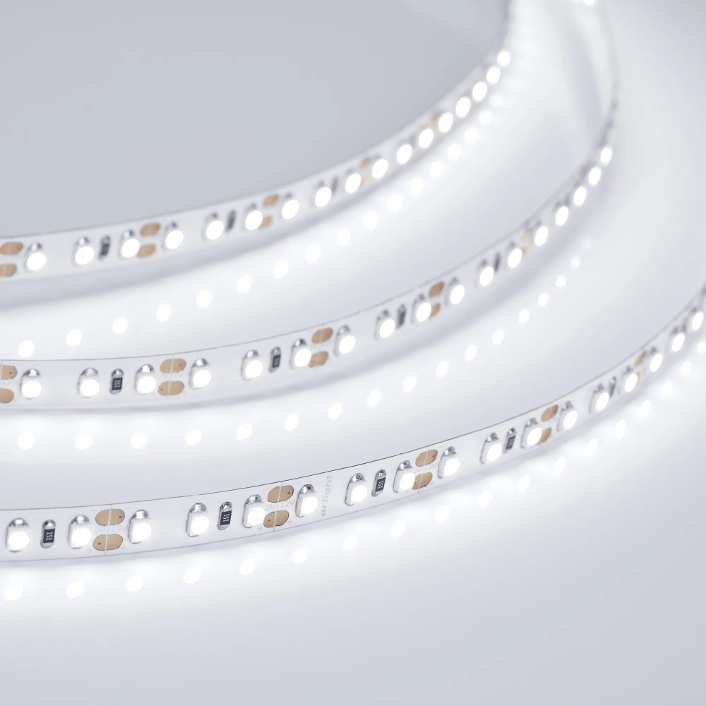 Светодиодная лента RT 2-5000 12V White6000 2x (3528, 600 LED, LUX) (Arlight, 9.6 Вт/м, IP20) 012334(B)