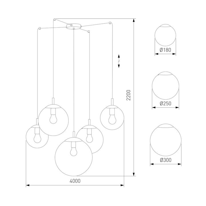 Подвесная люстра TK Lighting 4796 Esme