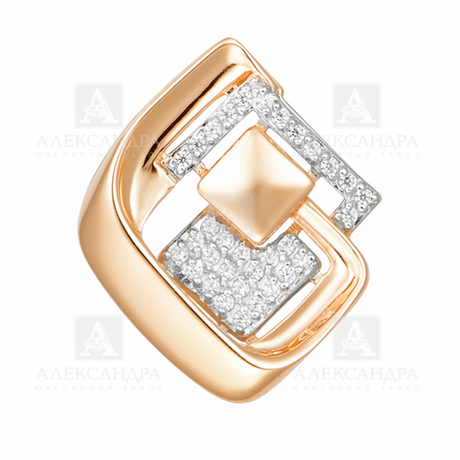 Подвеска из золота 585 пробы с Фианит