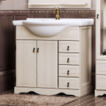 Тумба КЛИО 70, белый с умывальником Dreja Альфа 75