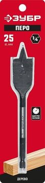ЗУБР 25 x 152 мм, с боковыми подрезателями, перовое, cверло по дереву (29505-25)