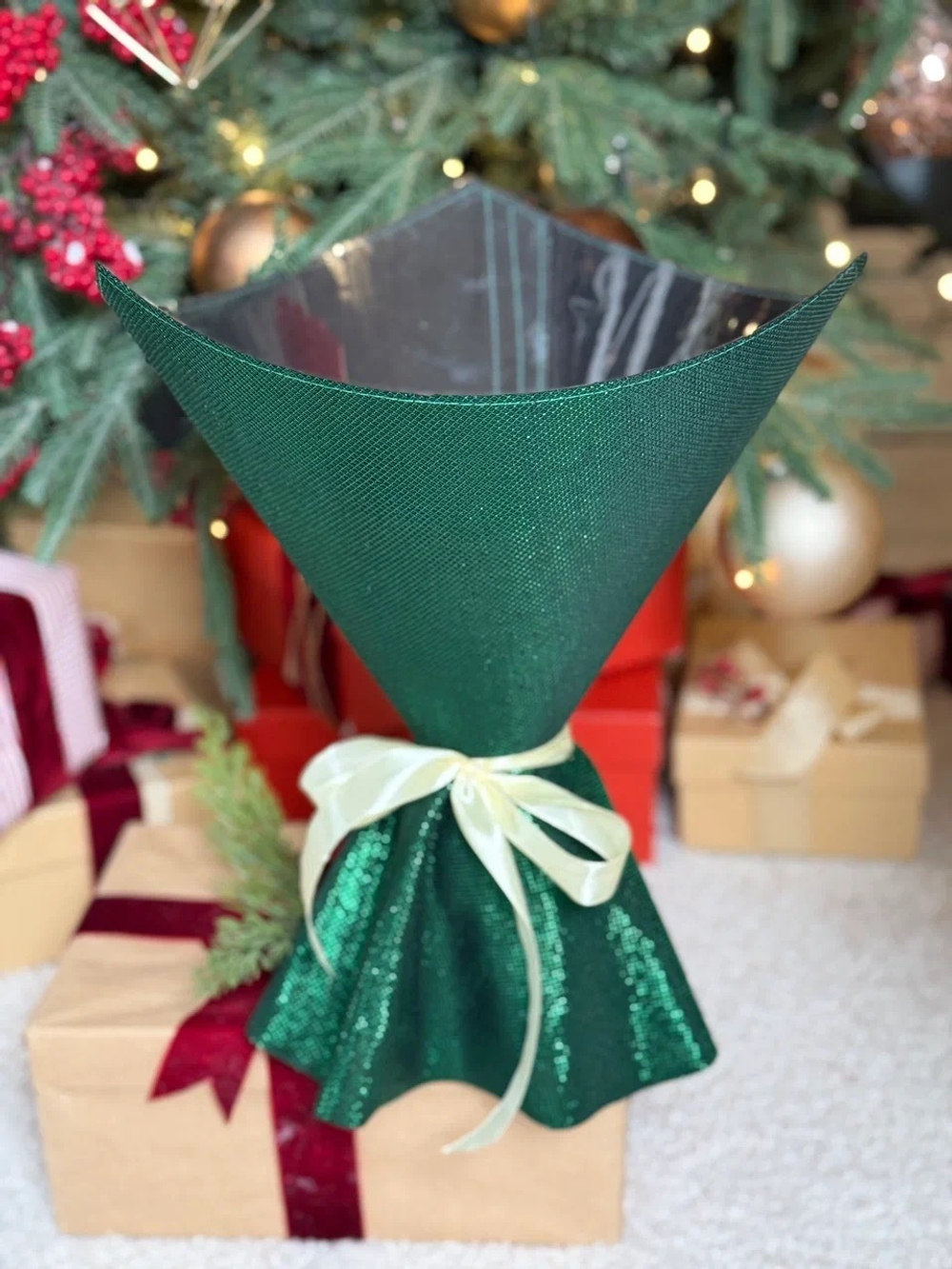 Платье Мерцание (треугольник). Цвет:Зеленый.