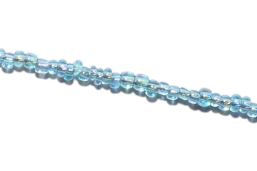 Цепочка бисер голубая перламутр 19, 60 см