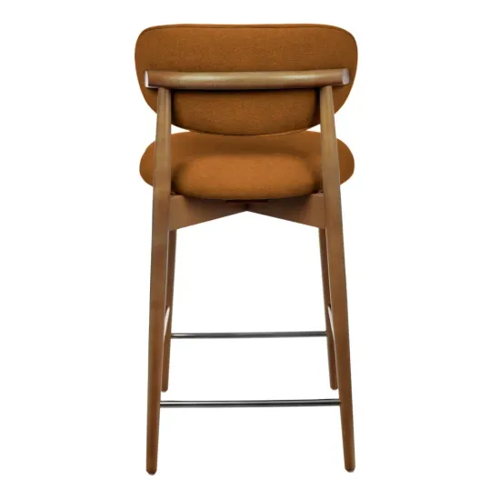 Стул полубарный Lucas 3 терракотовый букле, ножки цвета орех