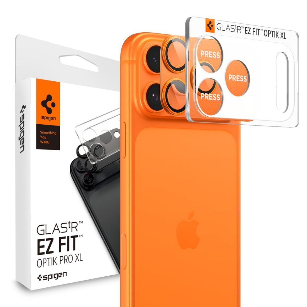 Стекло камеры Spigen optik pro XL GLAS.TR ”EZ FIT” для iPhone 17 PRO ORANGE