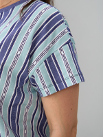 Футболка Фк-127/индиго-полоскабуквы