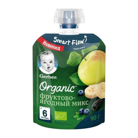 Пюре Gerber Фрукты Ягодный микс  90 гр